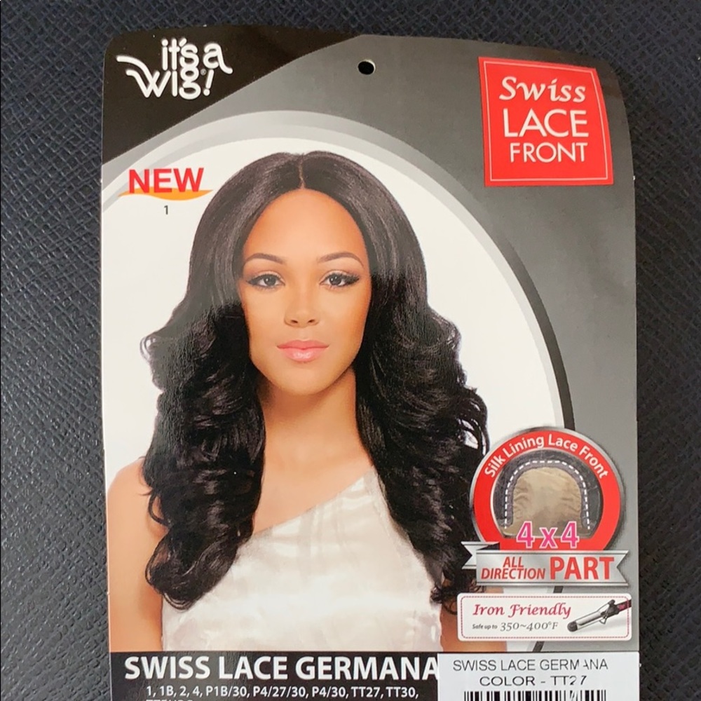 NWT It’s A Wig Germana 4 x4 Swiss Lace Front Wig